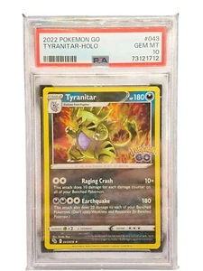 PSA 10 Tyranitar Pokemon GO 043/078 Reverse Holo Holo Rare Graded - Bild 1 von 1