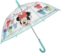 Ombrello Pioggia Nanana Colorato Scuola Materna PERLETTI Ombrello Na Na Na Surprise Trasparente da Bambina 4 5 6 Anni Ombrellino Rosa Automatico a Cupola Antivento Leggero Bimba Diametro 74 cm