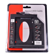 Universal 9.5mm Hard Drive CD/DVD-ROM Optical Bay adapter Caddy SATA 2nd HDD SSD