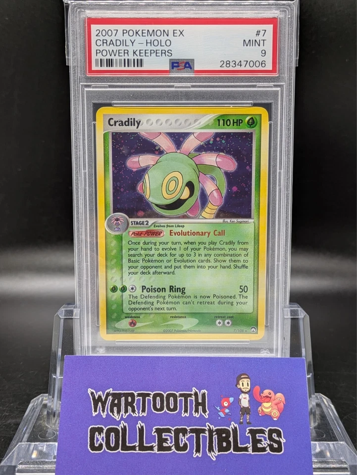 2007 Pokémon EX Power Keepers #7 Cradily - Holo PSA 9 - Image 1 of 1