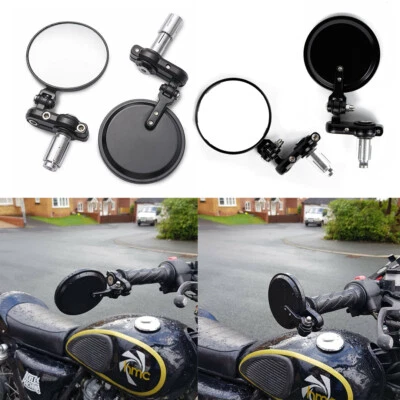 适用于本田铃木雅马哈川崎美国摩托车 7/8 英寸折叠杆侧镜 — 第 1/4 张图片