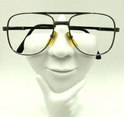 Vintage Broadway Cardinal Gray Metal Pilot Sunglasses Eyeglasses Frames Japan - Изображение 1 из 4