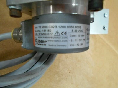 KUBLER ENCODER T8.5000.C02B.1200.0050.0002  5-30 VDC  INDENT NO. 181150 - Image 1 of 4