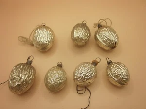 41620 Christbaumschmuck 7 Christbaumkugel antik Lauscha Nüsse Nuß gut 4,5-6 cm - Bild 1 von 5