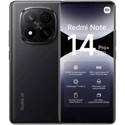 XIAOMI REDMI NOTE 14 PRO+ PLUS 5G DUAL SIM 12GB 512GB NERO NFC ITALIA NO BRAND - Immagine 1 di 4