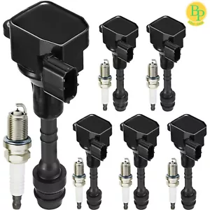 6 Pack Ignition Coil & Iridium Spark Plug For Infiniti M35 G35 I35 FX35 V6 UF349 - Picture 1 of 11