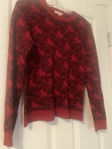 Brooks Brothers Women's Extra Fine Merino Wool Sweater Red Long Sleeve Large - Picture 1 of 10