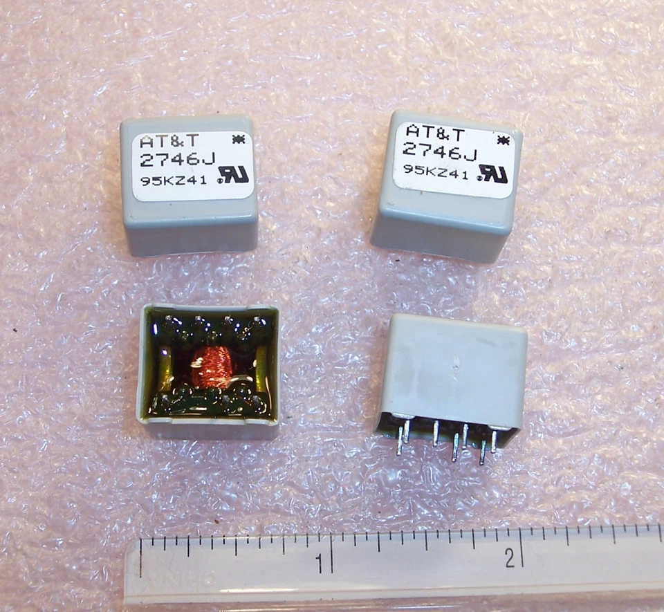 QTY (5) 2746J AT&T V.32bis ENCAPSULATED MODEM TRANSFORMERS 1.8dB NOS - Image 1 of 3
