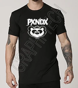 PXNDX PANDA PLAYERA NEGRA / CAMISETA NEGRA BANDA ROCK MONTERREY MÉXICO - Imagen 1 de 10