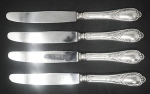 Juego de 4 cuchillos de cena de placa plateada Wirths WIF27 Rostfrei Solingen Alemania 8,5" - Imagen 1 de 3