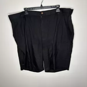 Tommy Bahama taglia 42 pantaloncino relax chino 100% seta plissettato nero tasche - Foto 1 di 9