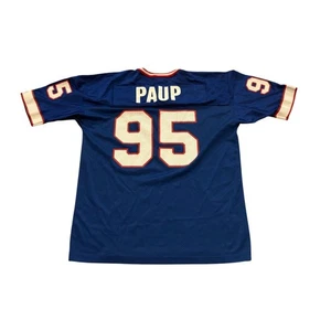Vintage 1990's Buffalo Bills Bryce Paup #95 Champion Blue NFL Jersey Men's 48 - Picture 1 of 9