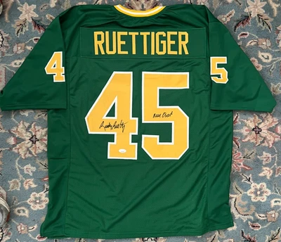 The Movie "Rudy" Rudy Ruettiger Autographed Notre Dame Jersey W/Never Quit JSA - Image 1 of 4
