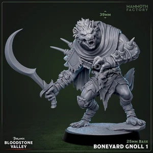 Boneyard Gnoll 1 - Gnoll Barbarian | Mammoth Factory | D&D | 25mm - Picture 1 of 1