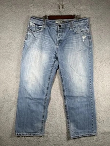 Buckle BKE Seth Straight Leg Jeans Herren Größe 42R X 29,5 Stretch Dunkelblau Waschung - Bild 1 von 20