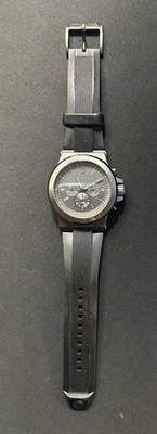 Michael Kors Men's Dylan 48mm Chronograph Watch MK8206 Black/Black Rubber Strap - Image 1 of 4