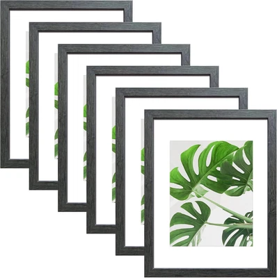 SESEAT 11x14 Picture Frame, Display Pictures 8x10 w/ Mat Wall Mounting 6 Pcs Set - Image 1 of 4