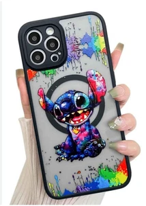 CUWANA iPhone 16 Pro Max Stitch Magnético Transparente Estuche Negro - Imagen 1 de 1