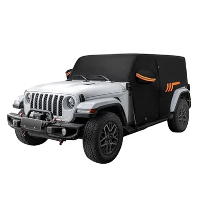 For Jeep Wrangler JK JL 2007-2025 Waterproof Car Cover All-Weather with Zipper A Foto 1 de 4