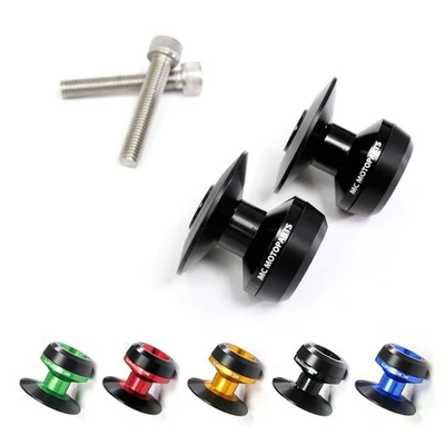 Carretes basculantes traseros CNC de pared negros 8 mm para Suzuki SV650X 17-23 22 21 20 19 18 Foto 1 de 4