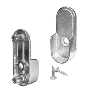 15mm x 30mm Oval Closet Rod End Supports (Single Hole) with Rear Facing 6.5mm... - Picture 1 of 6