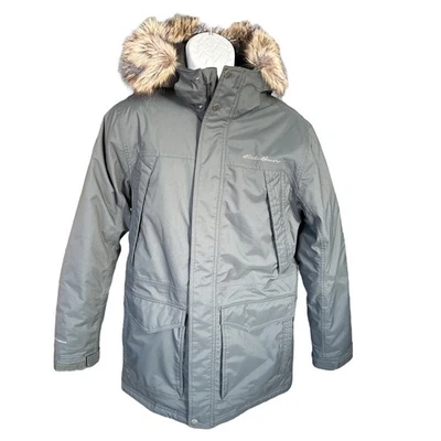 Parka impermeable de plumón superior Eddie Bauer para hombre, gris, talla mediana, abrigo de invierno Foto 1 de 4