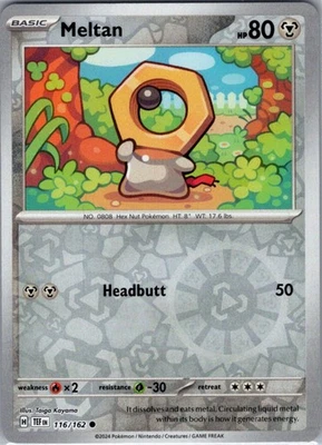 Meltan - 116/162 Reverse Holo Common SV05: Temporal Forces NM - Image 1 of 2