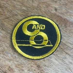 Vtg C And O Railroad Sew On Embroidered Patch Train Railway Chesapeake Ohio - Bild 1 von 3