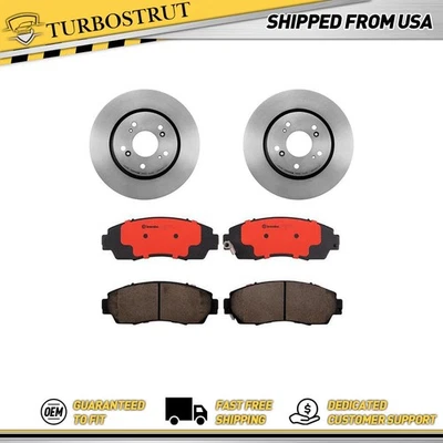 OE 布雷博 Prime 前刹车转子制动垫套件 适用于 2007 - 2009 讴歌 RDX — 第 1/4 张图片