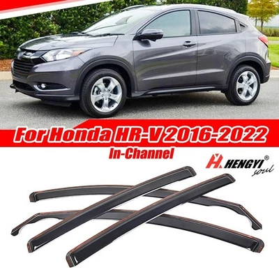 21 protectores de lluvia deflectores de ventilación viseras de ventana en canal para Honda HR-V 2016-2022 Foto 1 de 4