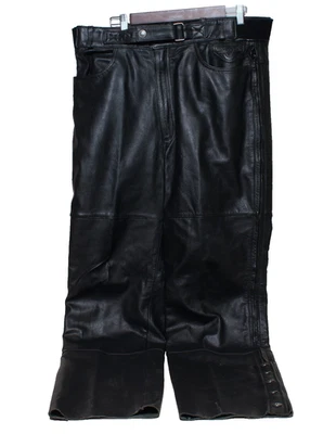 Pantalones de motociclista alemanes Hein Gericke First Gear de cuero premium negros talla 36 entrepierna 34 Foto 1 de 4