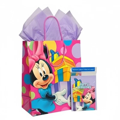 Disney Hallmark Expressions Rosa Minnie Mouse Cumpleaños Regalo Bolsa Set Niños Fiesta Foto 1 de 4