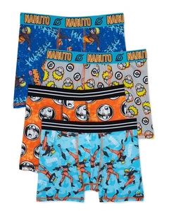 Naruto Shippuden Boys' Character Design 4-Pack Boxer Brief Kids Underwear, 4 - Picture 1 of 4