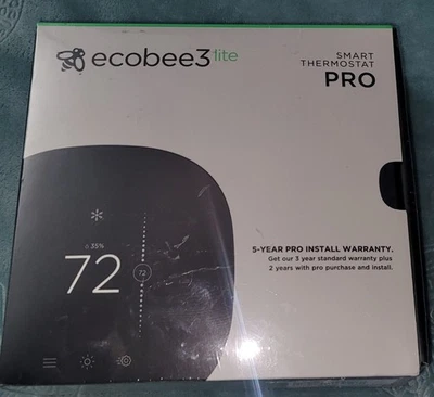 Ecobee 3 Lite Smart WiFi Thermostat Pro EB-STATE3LTP-02 SEALED Pro Ed New - Image 1 of 4