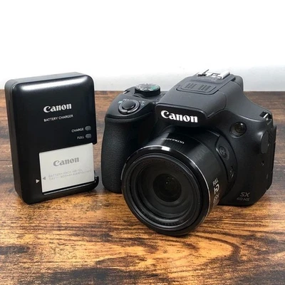 Canon Digital Camera PowerShot SX60 HS 65x Optical Zoom PSSX60HS Black w/Box - Image 1 of 4