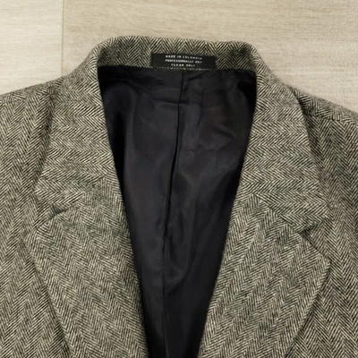 Cricketeer Soft Tweed Vtg Blazer Men 42R Classic Fit Wool Camel Nylon Herringbon - Image 1 of 4