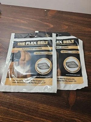 Lote de 2 Juegos THE FLEX BELT Almohadillas Gel Repuesto Caducidad 2021 Tono Delgado  Foto 1 de 3