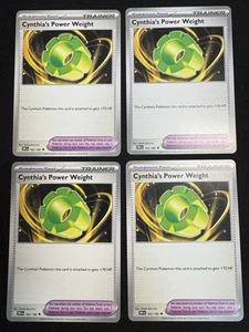 Pokemon Cards Cynthia’s Power Weight 162/182 4 Card Playset Destined Rivals - Foto 1 di 2
