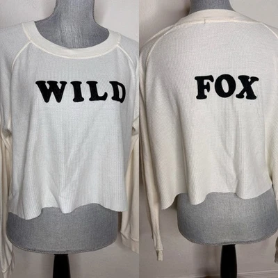 Top térmico de manga larga Wild Fox marfil talla XS *mancha Foto 1 de 4