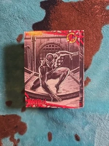 Spider-Man Ultra 1997 Fleer Parallel Red Foil Card Set de 81 Marvel Base (B2) casi nuevo - Imagen 1 de 3