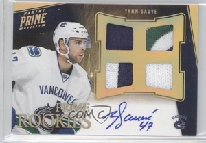 2011-12 Panini Prime Rookie Patch Auto Gold /25 Yann Sauve #162 Rookie Patch RC - Picture 1 of 3