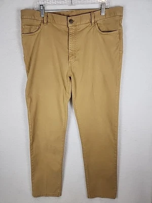 Recent ZEGNA Roccia Stretch Cotton Slim Fit 5-Pocket Jeans Gold Size 40 x 31 - Image 1 of 4