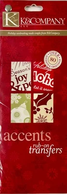 K&Company Holiday Accents Rub-On Transfers Swatchbook - Image 1 of 2