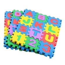 Alphabet und Zahlen Schaumstoff Puzzle Spielmatte Eva 36 Stück Play & Übung Matte