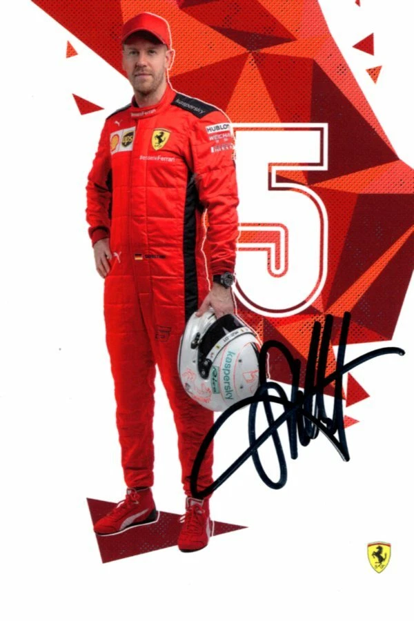 SEBASTIAN VETTEL Signed Autographed 4x6 ALFA ROMEO FORMULA ONE Photo - Image 1 of 1