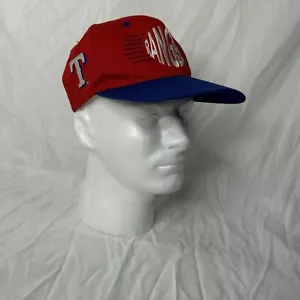 ANNCO Texas Rangers Vintage Baseball Cap Vintage Red and Blue MLB Snapback Hat - Picture 1 of 14