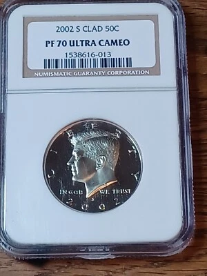 2002 S Clad Kennedy Proof 70 Ultra Cameo Brown Label NGC CERTIFIED - Image 1 of 2