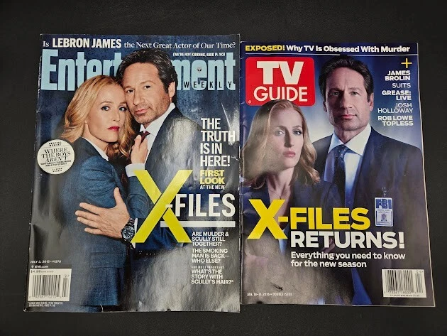 X-Files Magazines Entertainment Weekly 07/03/15 TV Guide 01/18/16 - Image 1 of 4