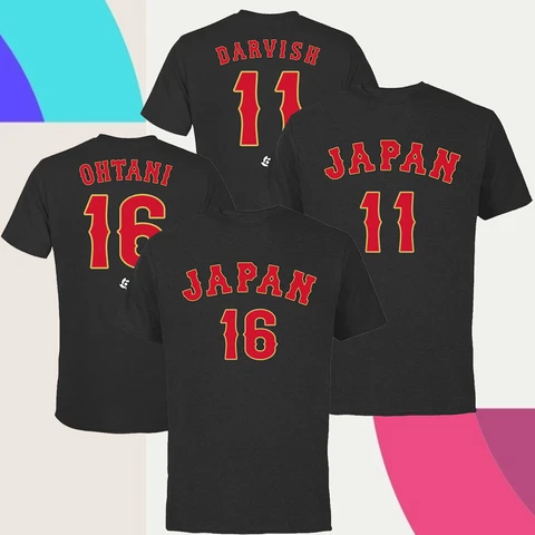Shohei Ohtani & Yu Darvish Japan Baseball Classic Name & Number T-Shirt S-5XL Cover