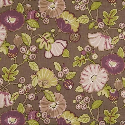 P Kaufmann HIP 花卉 BERRY 紫色棉织物枕头缝纫织物 BTY — 第 1/4 张图片